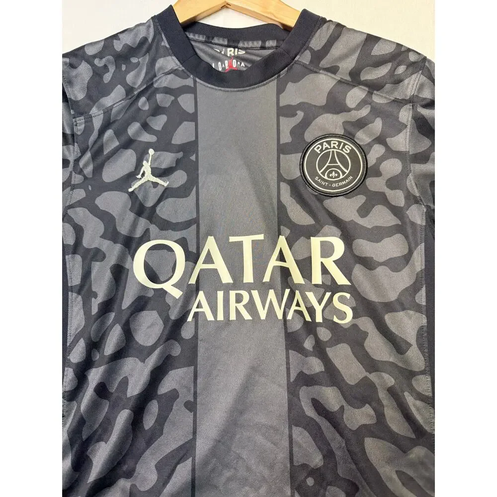 JORDAN PARIS SAINT GERMAIN THIRD JERSEY 23/24 BLACK/GRAY Mens M 🚨looks small